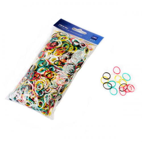 Mini elastici in caucciù colorati 1,5 conf100gr
