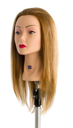 Testamodella 35cmHD MIX 60% capelli veri 40% fibra sintetica